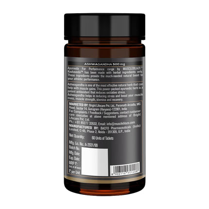MuscleBlaze Koshaveda Ashwagandha 500mg (60 Tablets)