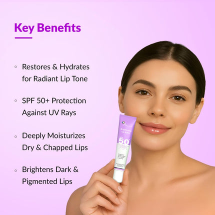 Fixderma Brightening Lip Balm With SPF 50 PA+++ 4% Kojic Acid, 2% Alpha Arbutin | Moisturizes-15ml