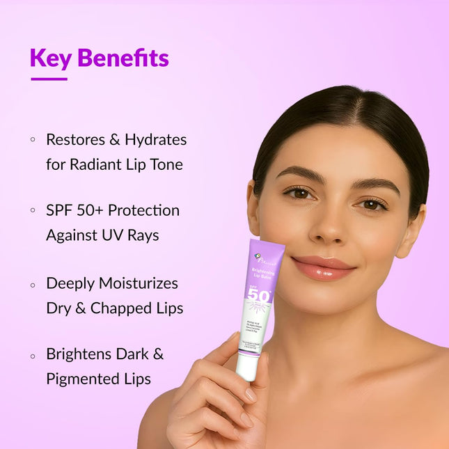 Fixderma Brightening Lip Balm With SPF 50 PA+++ 4% Kojic Acid, 2% Alpha Arbutin | Moisturizes-15ml