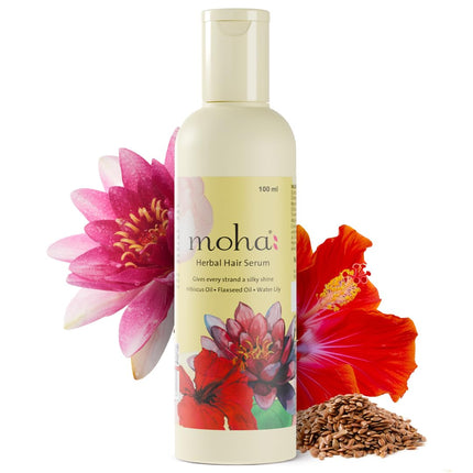 Moha Herbal Hair Serum with Hibiscus, Flaxseed & Water Lily-100ml