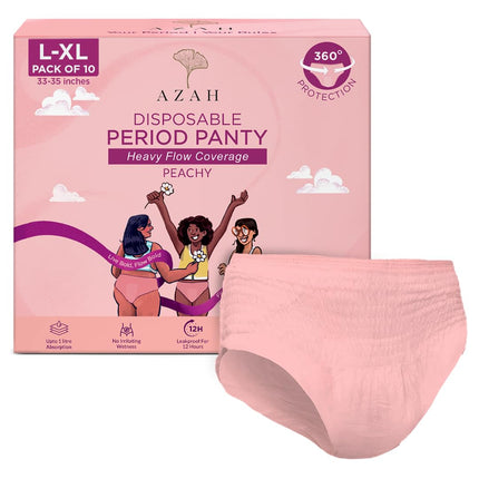 Azah Disposable Period Panty for Girls Pack of 10