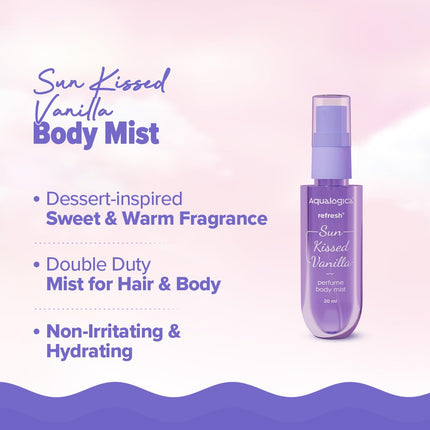 Aqualogica Refresh+ Vanilla Body Care Gift Set for Women | Perfume Body Wash