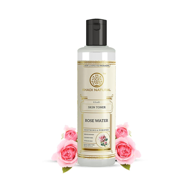 Khadi Natural Rose Water Herbal Skin Toner -210ml