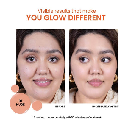 Foxtale SPF 50 Tinted cPA++++ - Nude | Niacinamide & Vitamin E | UVA/UVB Protection + BB Cream + Foundation- 50ml