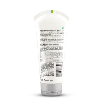 Lotus Herbals WhiteGlow Skin Oatmeal & Yogurt Scrub For All Skin Types |100g
