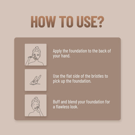 SWISS BEAUTY Powder Foudnation Blender Brush, Silver, 2 g