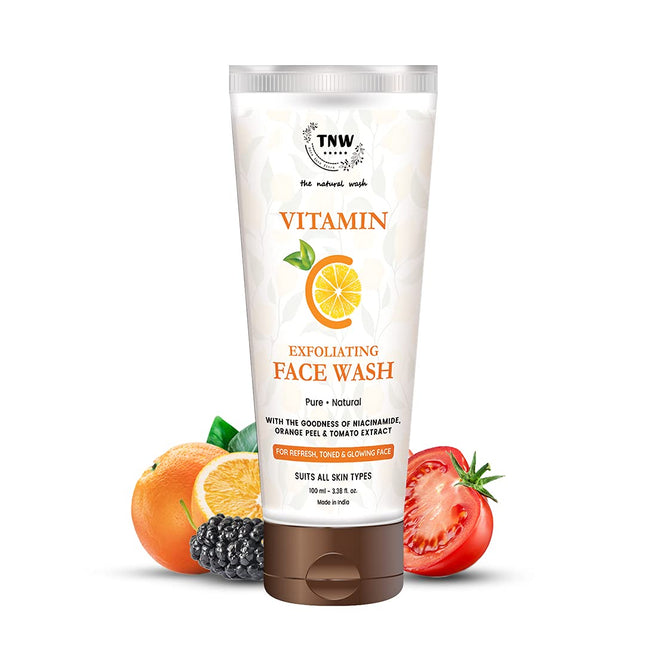 TNW-The Natural Wash Vitamin C Face Wash with Niacinamide, Orange Peel & Tomato Extracts - 100ml