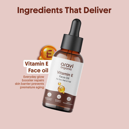 Aravi Organic Vitamin E Oil For Face-30 ml