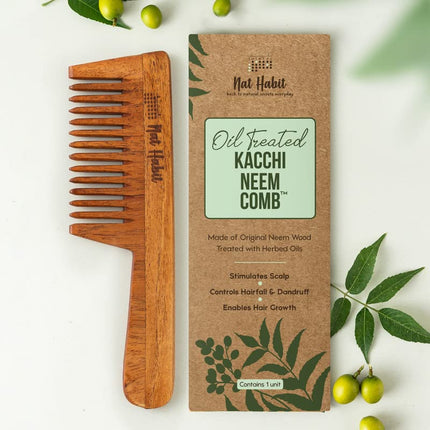 Nat Habit Kacchi Neem Wooden Comb