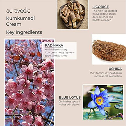 Auravedic Kumkumadi Face Cream With Kumkumadi Oil For Face 100g