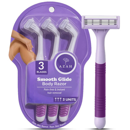 Azah Disposable Body Razor for Women [Pack of 3]