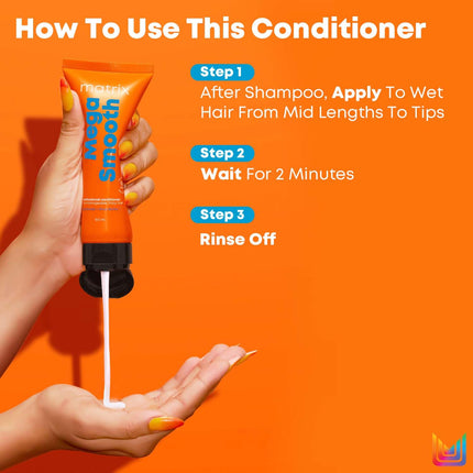 Matrix Mega Smooth Conditioner with Shea Butter and Ceramides-200ml