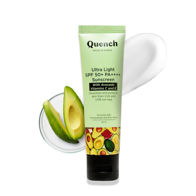 QUENCH BOTANICS Bravocado SPF 50+ PA++++ Korean Sunscreen With Vitamin E & Avocado-50ML