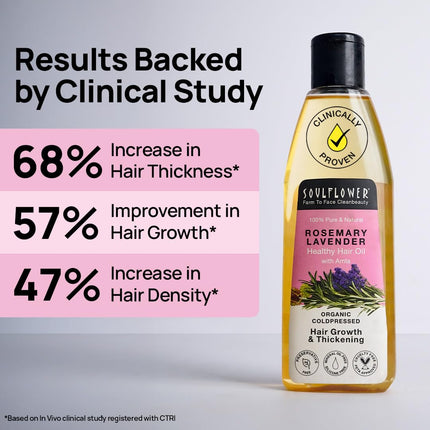 Soulflower Rosemary Hair Growth Oil-225ml