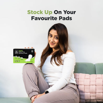 PEESAFE Ultra Thin Sanitary Pad 30 Pads- 14 XL Pads + 16 XXL