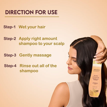 Jovees Herbal Henna & Ginseng Anti Hair Fall Shampoo for All Hair Types | Men & Women - 300ml