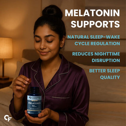 Carbamide Forte Melatonin 10 mg Pills | Sleep 100 Veg Tablets