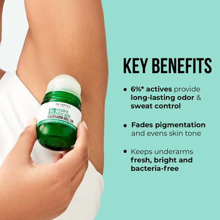 Dr. Sheth's Kesar & Kojic Underarm ROLL-ON|6% Actives-AHA,Kojic Acid & Niacinamide-50ml