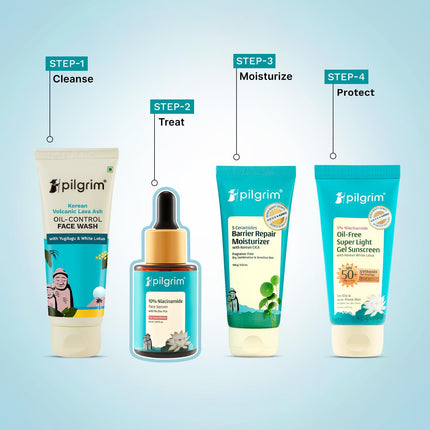 Pilgrim 10% Niacinamide Serum 30ml For Acne Marks|With 1% Zinc PCA, Salicylic & Hyaluronic Acid|Niacinamide Serum -30ml