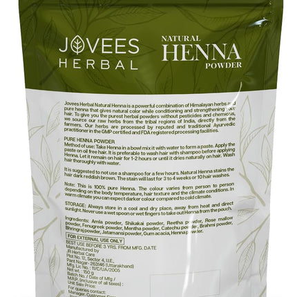 Jovees Herbal Mehandi/Henna Powder | With Amla, Shikakai & Brahmi Powder-150g