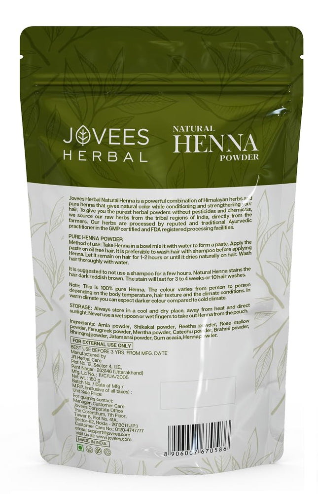 Jovees Herbal Mehandi/Henna Powder | With Amla, Shikakai & Brahmi Powder-150g