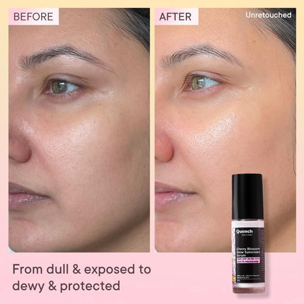 Quench Glow Fluid Sunscreen SPF 50 PA++++ with 2% Niacinamide & Cherry Blossom-30ML