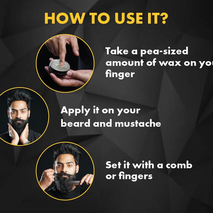 UrbanGabru Beard & Mustache Wax with Vitamin E & Omega-3 -50gm