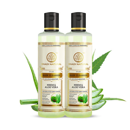Khadi Natural Neem & Aloe Vera Herbal Cleanser/Shampoo-210ml