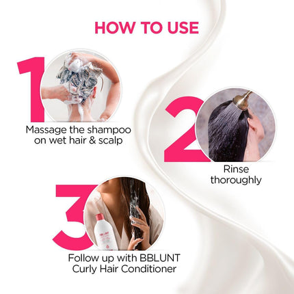 Bblunt Curly Hair Shampoo & Conditioner Combo For Men & Women | 300 ml + 250 g