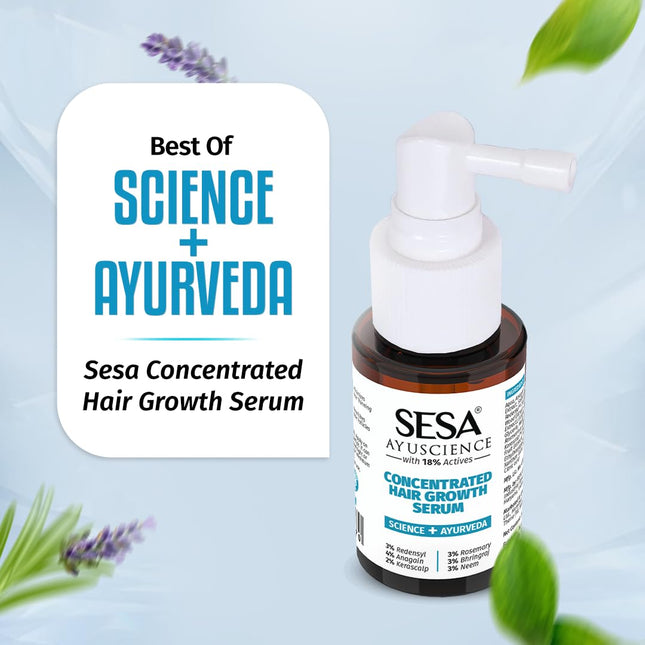 Sesa Ayuscience 3% Redensyl, 4% Anagain, 2% Kerascalp Hair Growth Serum-30ml