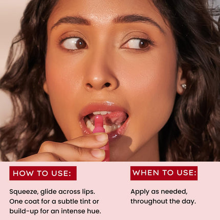 Hyphen Tinted Lip Balm | 1% Vitamin E, Peptide & 2% Squalane | 10g