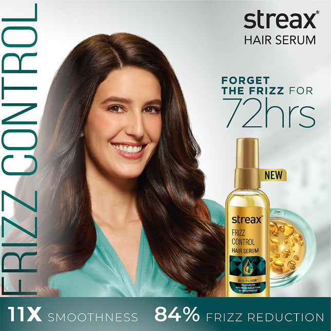 Streax Frizz Control Hair Serum for Dry Frizzy Hair- 100 ml