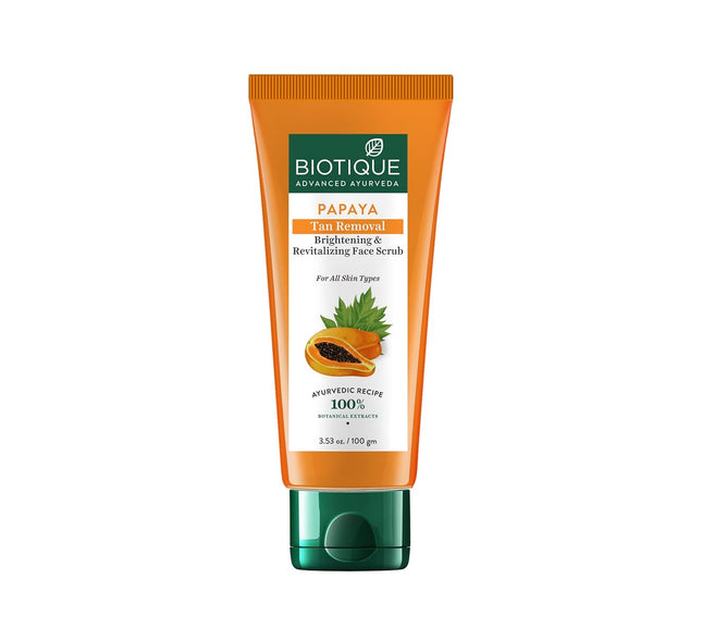 Biotique Papaya Tan Removal Face Scrub-for All Skin Types | 100g
