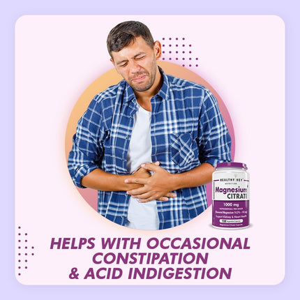 HealthyHey Nutrition Magnesium Citrate-120 Vegetable Capsules