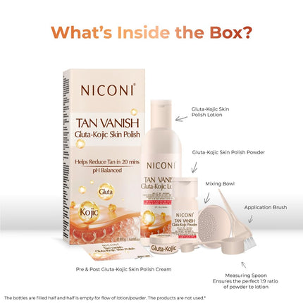 NICONI Tan Vanish Gluta-Kojic Skin Polish with Kojic Acid & Glutathione-180g