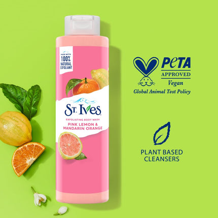 St. Ives Exfoliating Body Wash| Pink Lemon & Mandarin Orange extracts |Shower gel-650ml