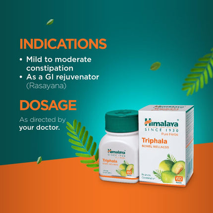 Himalaya Wellness Triphala Bowel Wellness - 60 Tablets