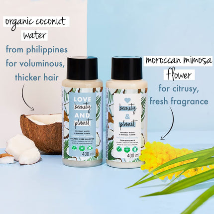 Love Beauty & Planet Coconut Water and Mimosa Flower Volume and Bounty Conditioner- 400 ml