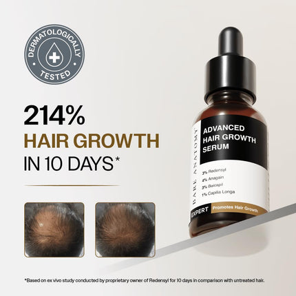 Bare Anatomy Advanced Hair Growth Serum | 3% Redensyl, 4% Anagain, 3% Baicapil, 1% Capilia Longa, Rosemary, Biotin & Rice Water-20ml