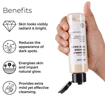 Brillare Vitamin C Powder Face Wash Orange Powder & Vitamin C