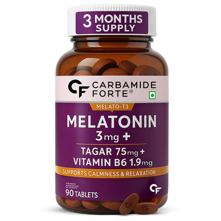 Carbamide Forte Melatonin 3mg with Tagara 75mg - 90 Tablets