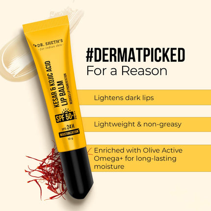 Dr. Sheth's Kesar & Kojic Acid Lip Balm-10g