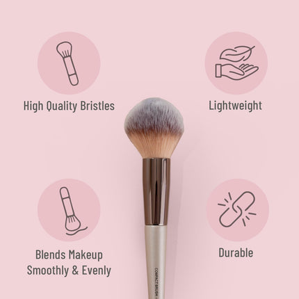 Swiss Beauty Compact Powder Brush, Silver