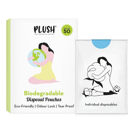Plush Biodegradable Disposable Bags, Pack of 50