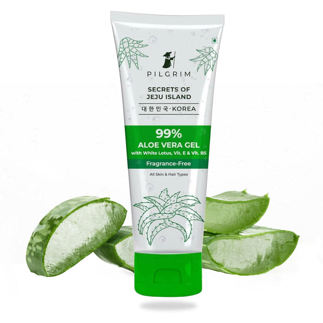 PILGRIM Korean 99% Pure Aloe Vera Gel with Vitamin E & Vitamin B5- 200ml