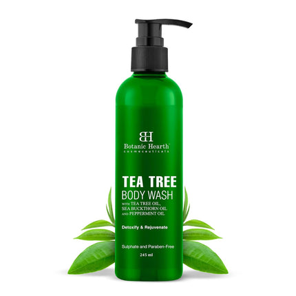 Botanic Hearth Tea Tree Body Wash with Sea Buckthorn Oil , Peppermint Oil-245ml