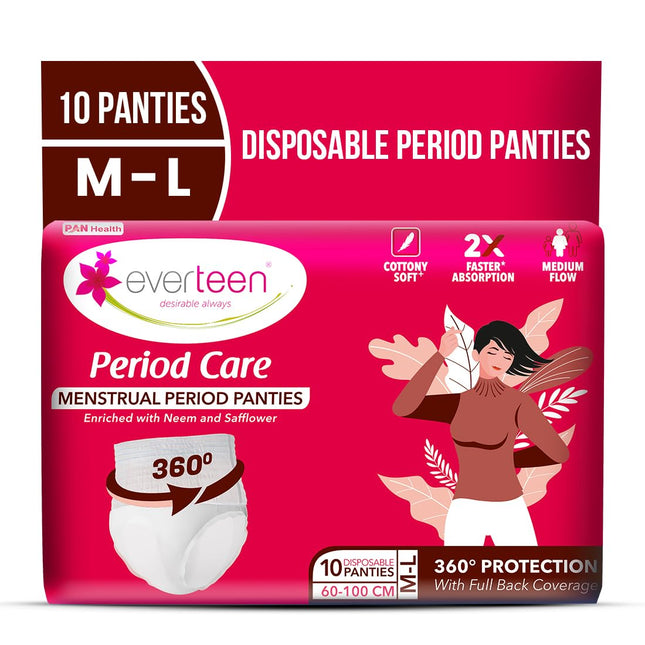 Everteen Period Care Disposable Period Panties For Women (10 Panties)