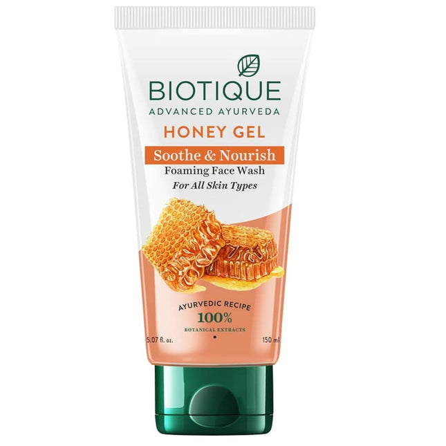 Biotique Honey Gel Soothe & Nourish Foaming Face wash for All Skin Types | 150ml