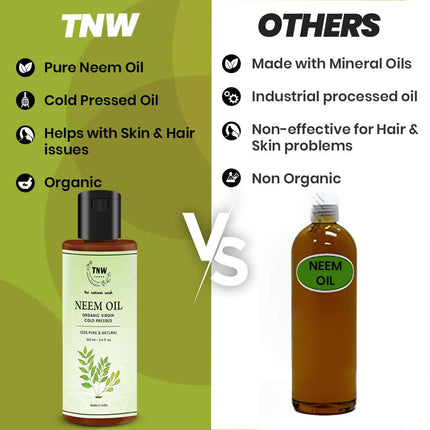TNW-THE NATURAL WASH Pure Neem Oil 100ml | Enriched With Neem Seeds | Neem Oil
