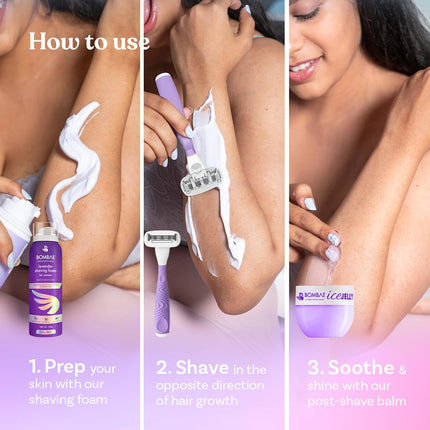 Bombae Post-Shave Face Shaving Balm for Women, 100g